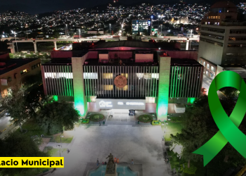 Iluminan-de-verde-al-Palacio-Municipal-en-conmemoracion-del-Dia-paraisis-cerebral
