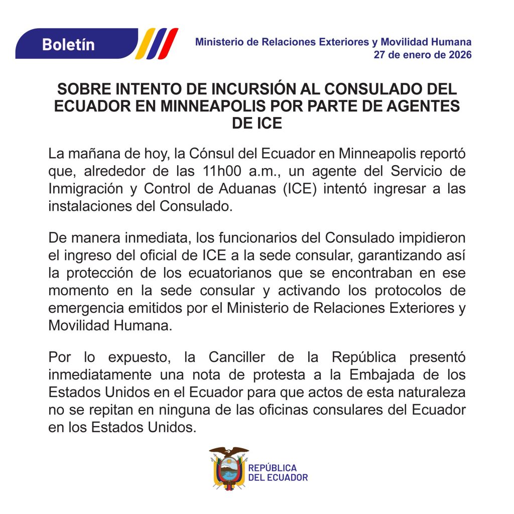 consulado-de-Ecuador-Minneapolis-ICE-redadas-migratorias-Convención-de-Viena