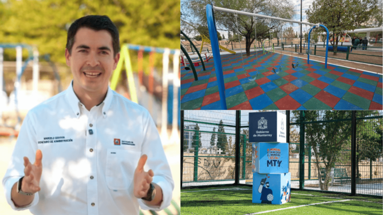 debate público Colosio vs Adrián de la Garza ante fuertes declaraciones de Colosio al decirle "tibio" a su gestión. Imagen de Marcelo Segovia y parques renovados de Monterrey