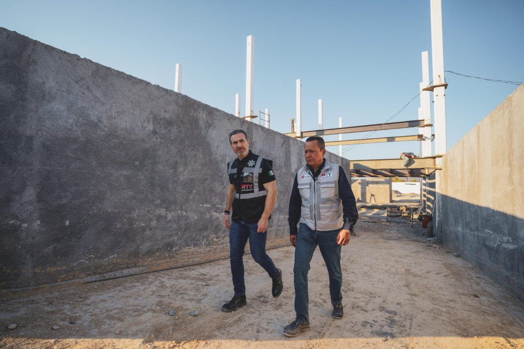 Continuan en buen tiempo las obras del C4 norte y sur en Monterrey