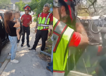 PORTADA. rescate a niño por parte de la policía de Monterrey