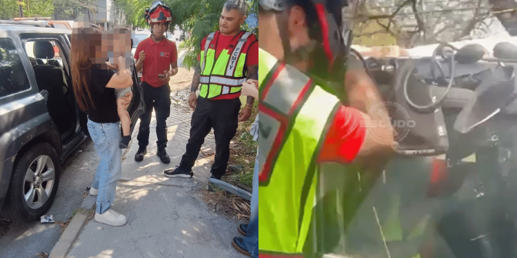 PORTADA. rescate a niño por parte de la policía de Monterrey
